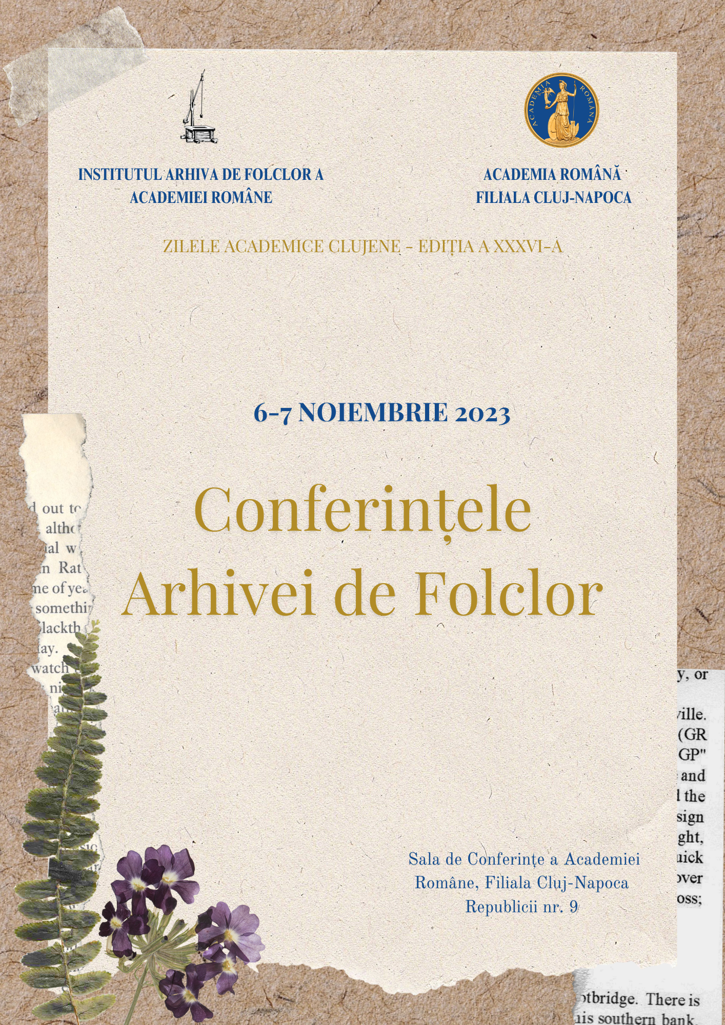 Conferințele Institutului „Arhiva de Folclor a Academiei Române”